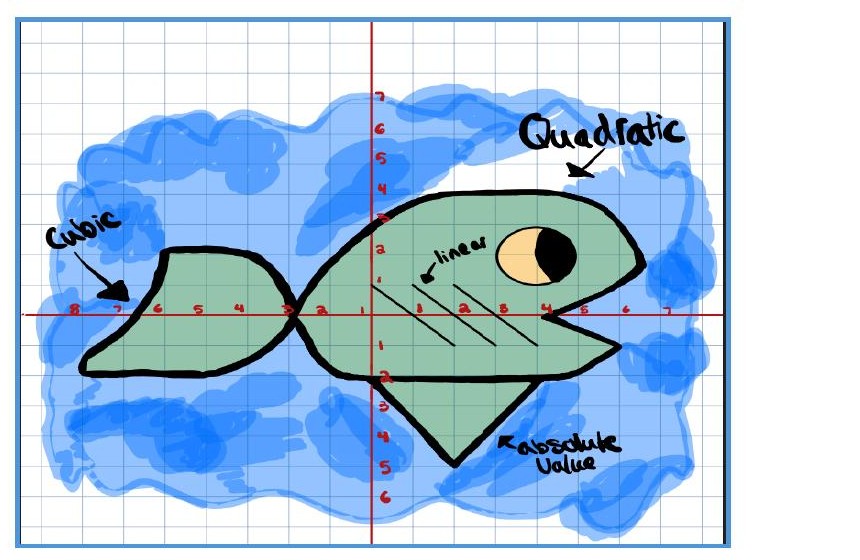 Student fish function art showing multiple function families